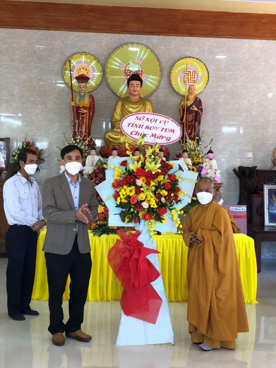 Lễ an vị Phật khánh tạ Tam Bảo tại Tịnh xá Quan Âm,  (Tổ dân phố 6, Thị trấn Đăk Hà, huyện Đăk Hà)